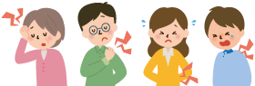 頭痛・肩こりなど痛みのイメージイラスト